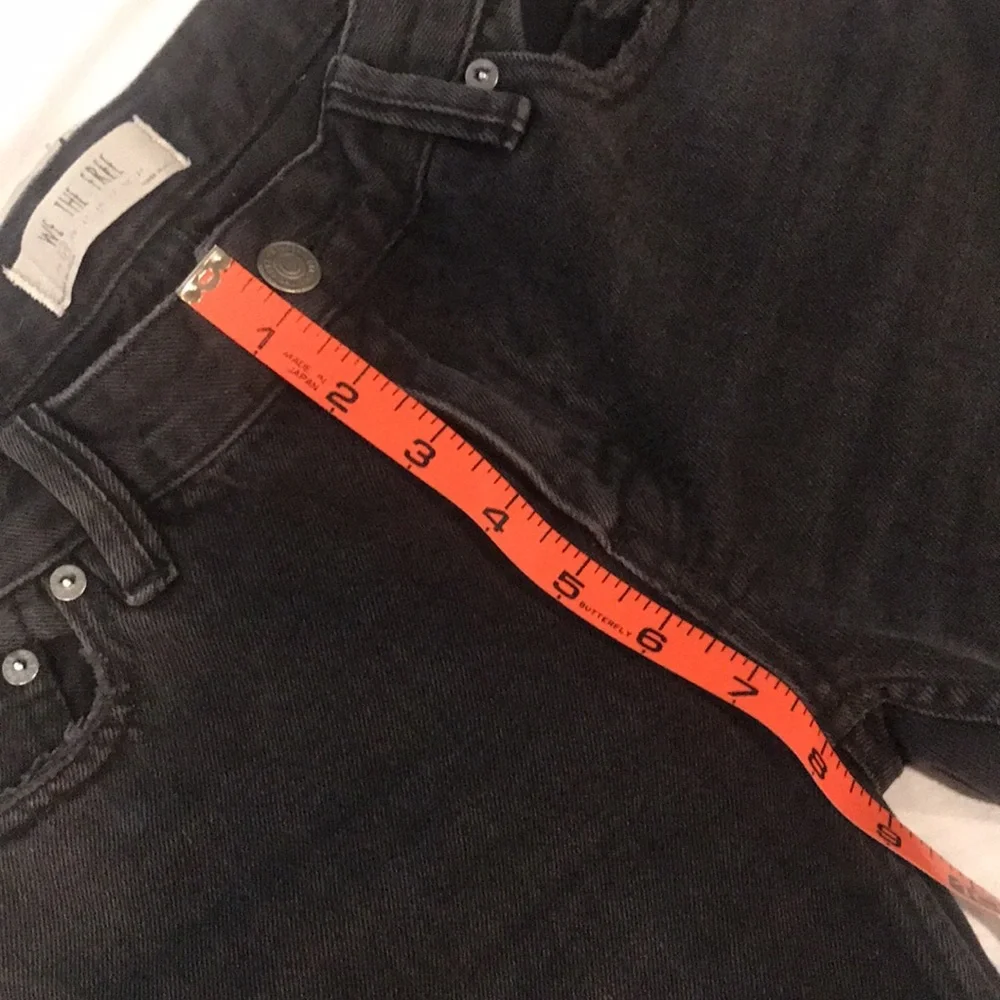 We The Free by Free People Black Flare Jeans Fringe Bottom 25 - Picture 11 of 15